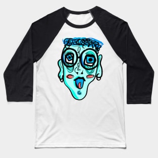 blue face Baseball T-Shirt